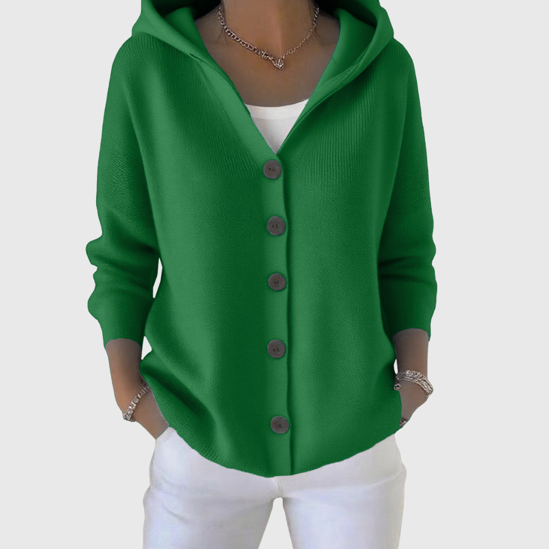 The Arvoline – Elegant Hooded Cardigan