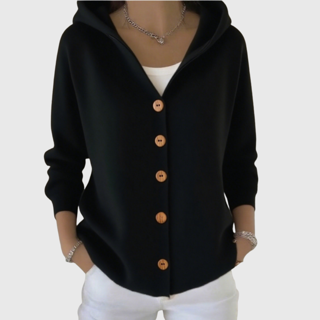 The Arvoline – Elegant Hooded Cardigan