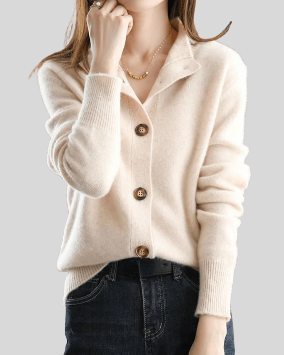 The Aurélise – Cashmere Blend Cardigan
