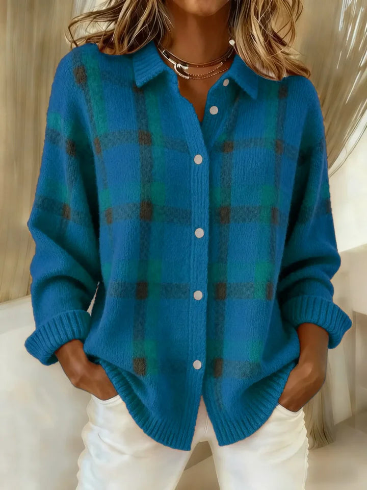 The Arlisset – Retro Contrast Plaid Sweater