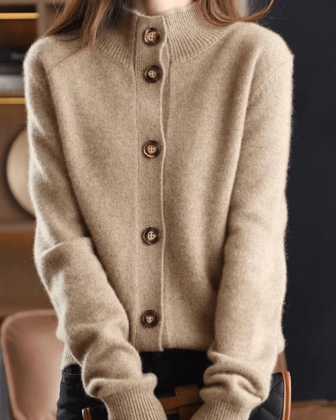 The Aurélise – Cashmere Blend Cardigan