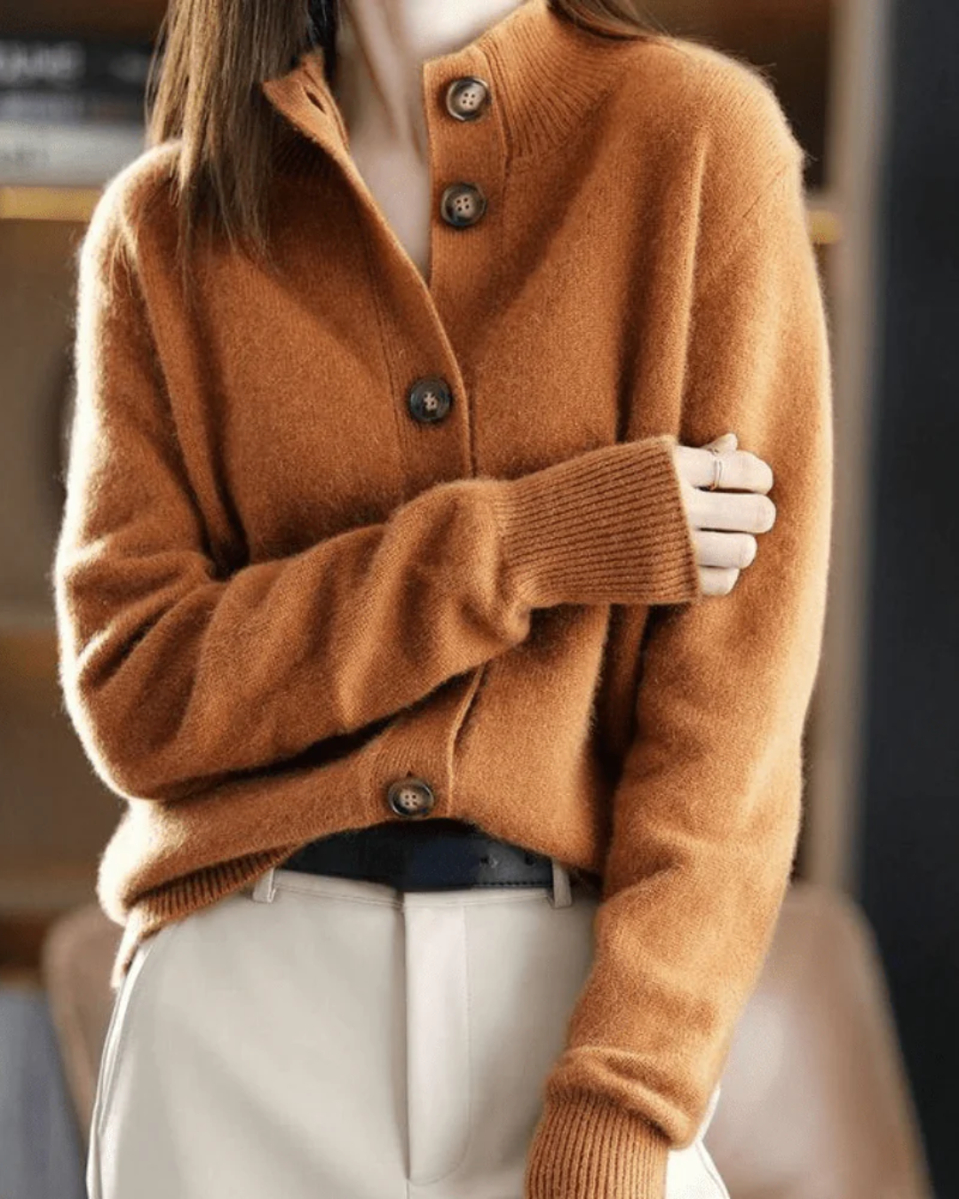 The Aurélise – Cashmere Blend Cardigan