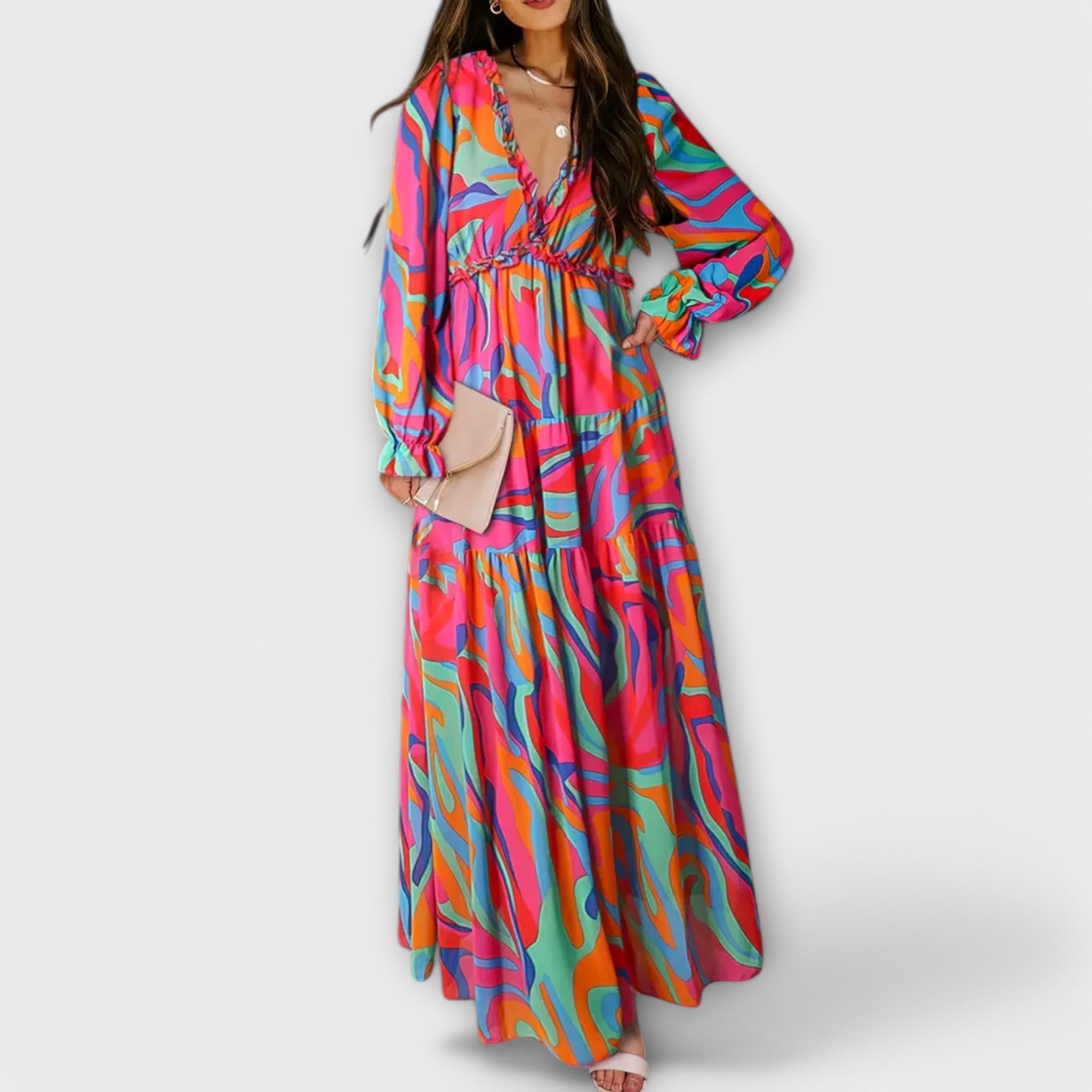 Juno - Elegant Floral Maxi Dress