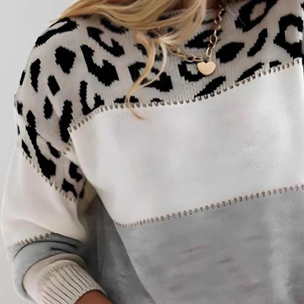 The Marvelle – Leopard Knit Sweater