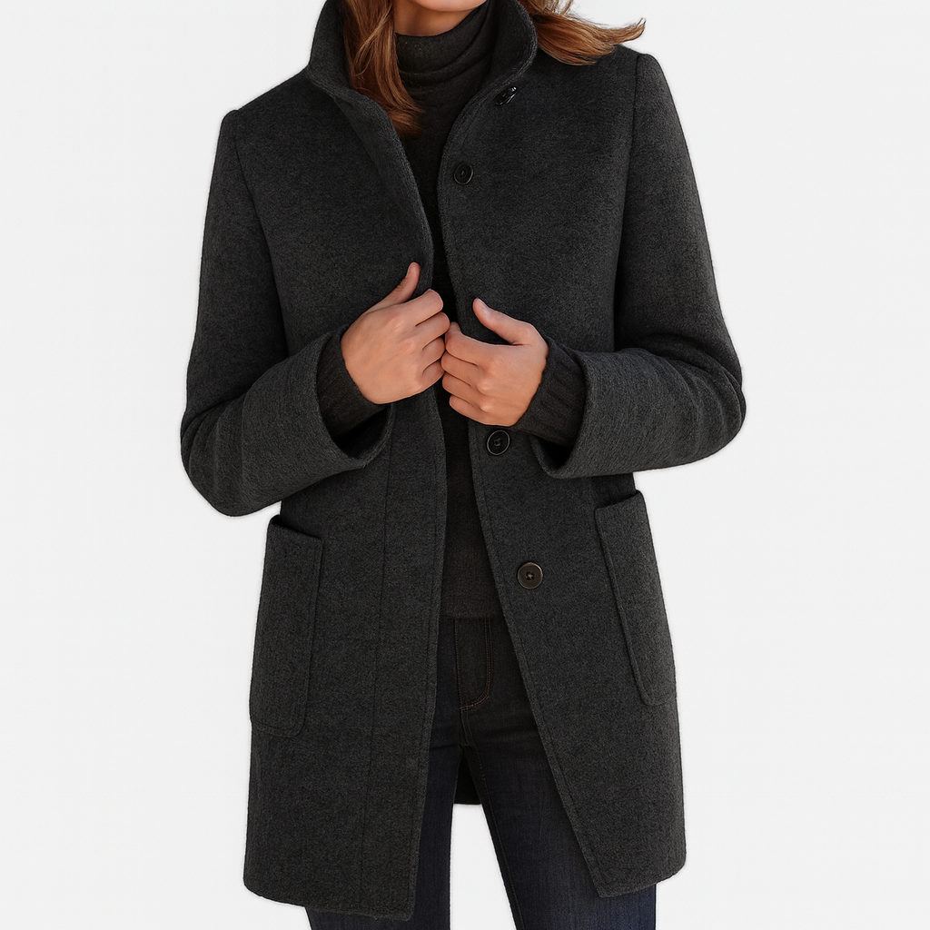 LIDIA | Jacket with High Collar Made of Wool Blend