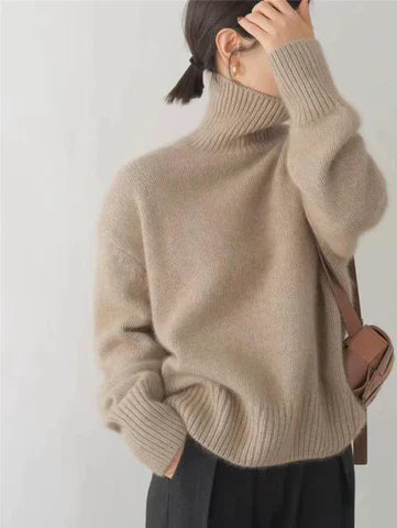 The Aurellane – Luxe Cashmere Turtleneck Sweater