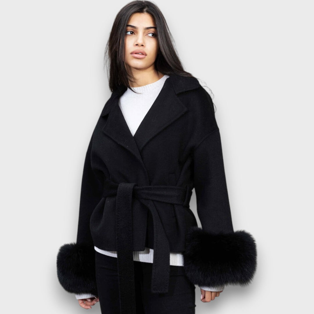 Gracelle | Coat with Fur Cuffs