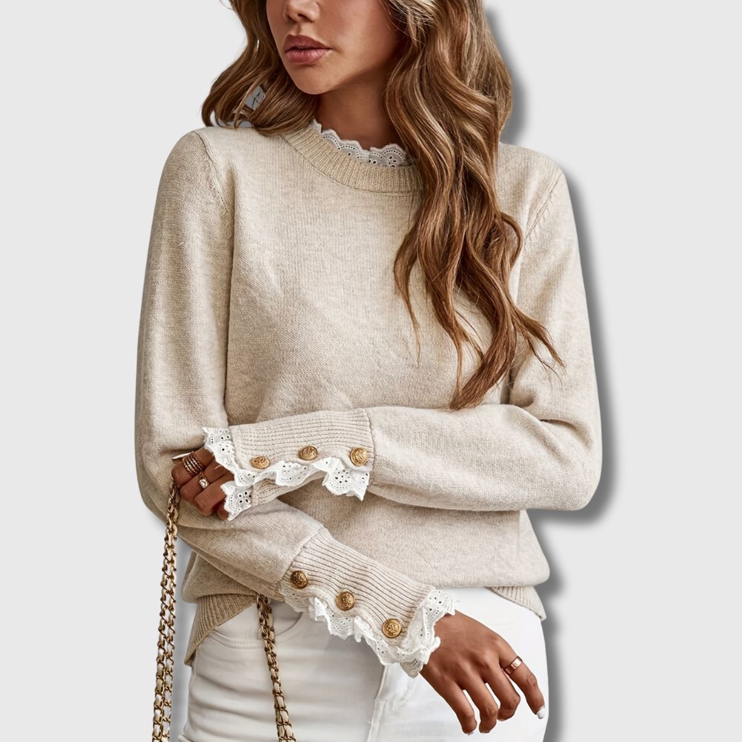 The Amélise – Lace Detail Sweater