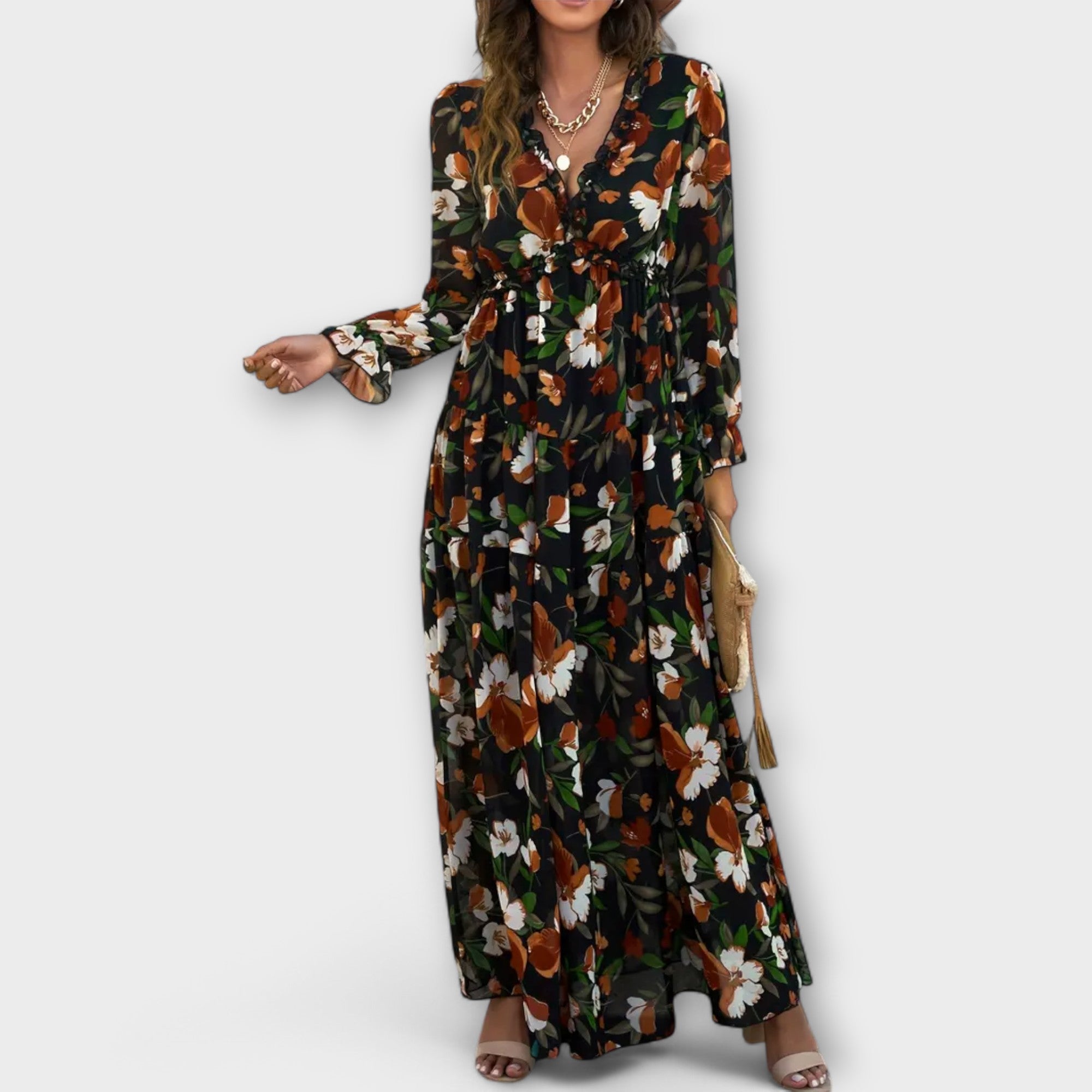 Juno - Elegant Floral Maxi Dress