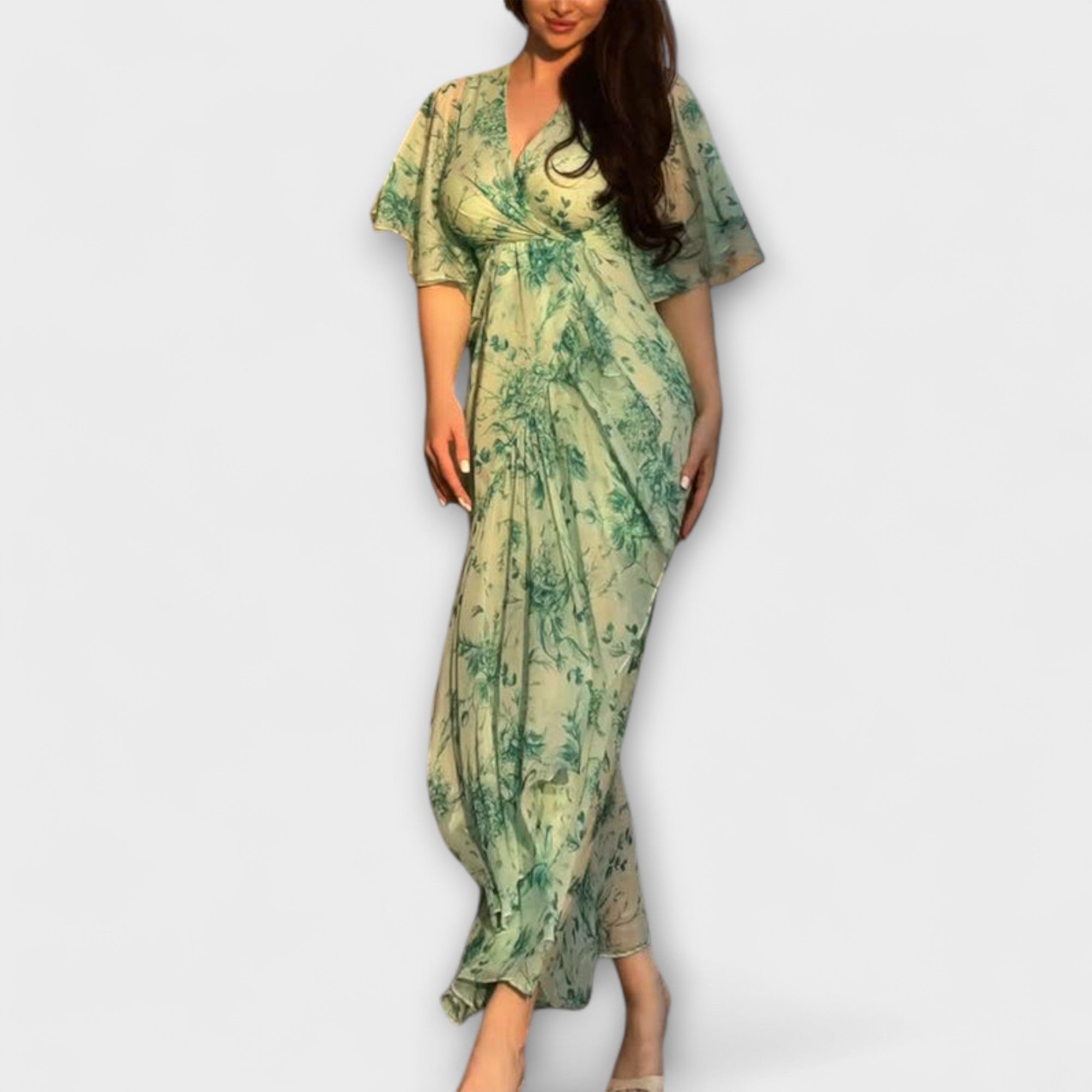 Lana - Stylish Floral V-Neck Dress