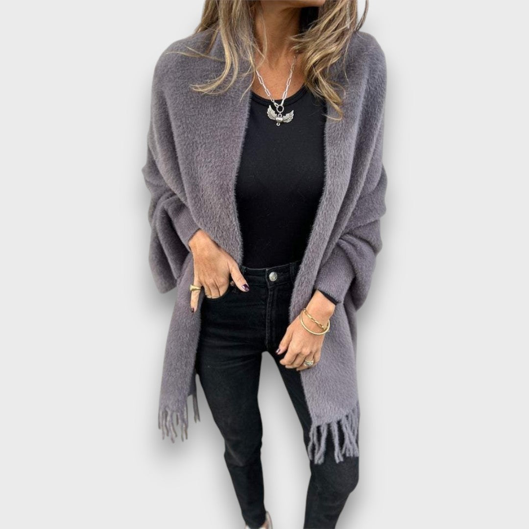 Meliora – Elegant Cardigan With Fringe