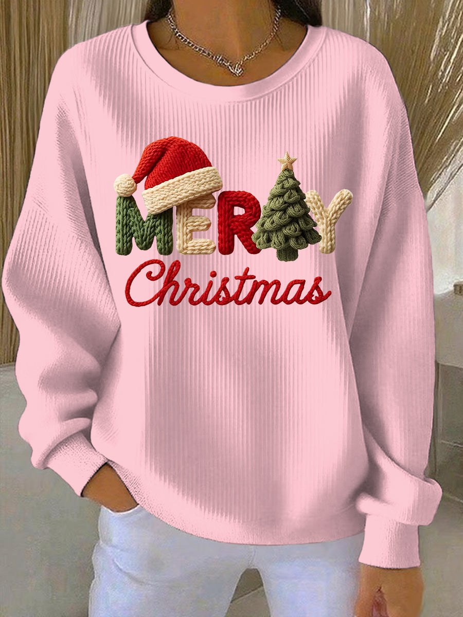 Comfortable women's sweatshirt with Christmas print